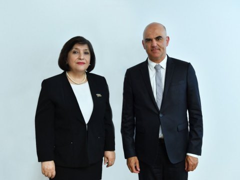 Sahibə Qafarova İsveçrənin vitse-prezidenti ilə görüşüb