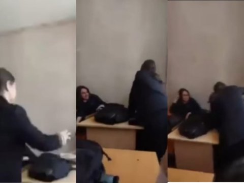 Daha bir məktəbdə QALMAQAL - VİDEO