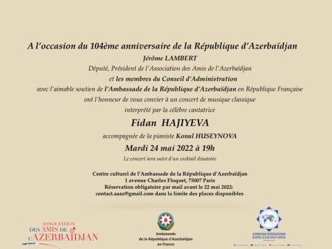 Parisdə Müstəqillik Günü münasibətilə konsert olacaq