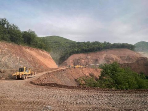 Ermənilər təşvişdə - Laçından yan keçən yeni yolun tikintisindən FOTOLAR
