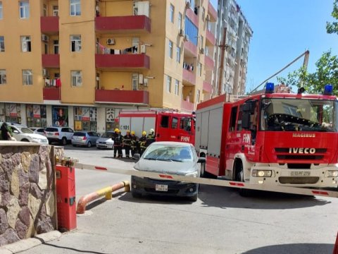 Kondisioner mənzildə yanğına səbəb oldu - FOTO