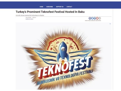 Kanada mətbuatı “TEKNOFEST Azərbaycan” festivalından yazdı