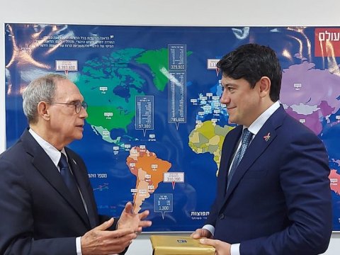 Fuad Muradov israilli həmkarı ilə görüşüb
