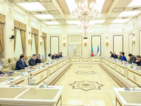 Spiker Özbəkistan Ali Məclisi Senatının sədri ilə görüşüb