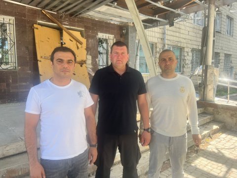 Diaspor sədri Ukraynada döyüşlər gedən şəhərdə olub