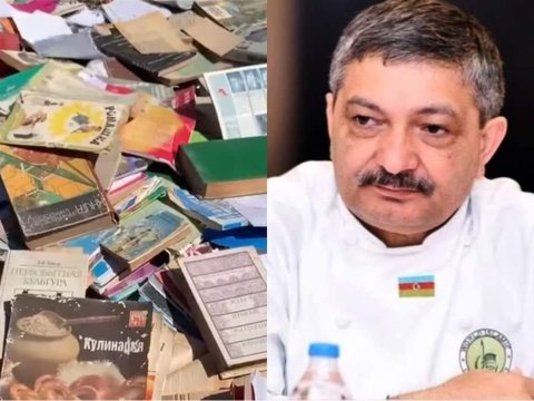 Tahir Əmiraslanov kitablarını YANDIRDI - İctimaiyyət onu QINADI