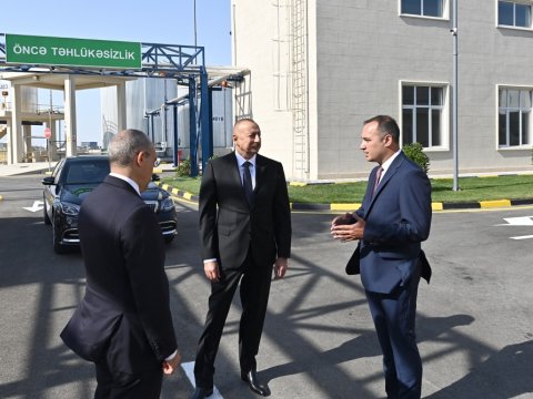 Prezident Sumqayıtda səfərdə olub - YENİLƏNİB 