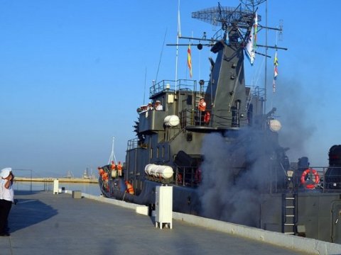 Azərbaycanın hərbi gəmiləri Rusiyada - FOTO