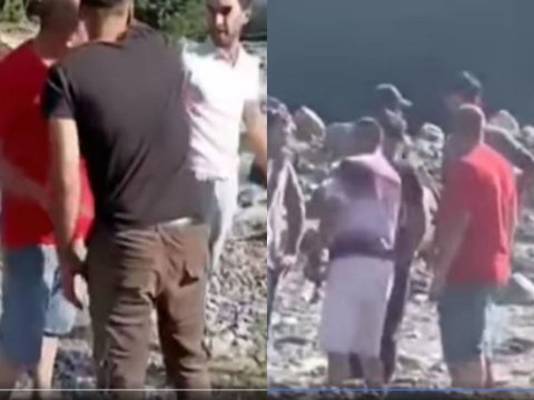 Şort geyinən turist təzyiqə məruz qaldı - VİDEO