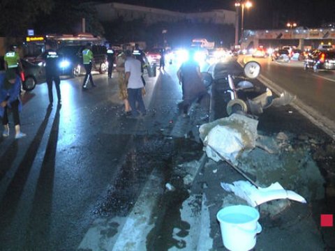Bakıda ağır yol qəzası: 6 maşın toqquşdu