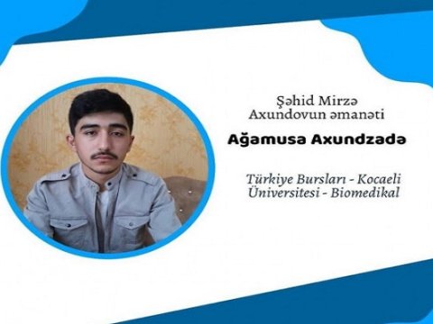 Şəhid oğlu Türkiyədə ali məktəbə qəbul oldu