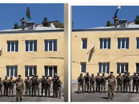 Bayrağımız Laçın şəhərində - General Prezidentə məruzə etdi - VİDEO