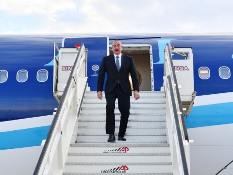 İlham Əliyev İtaliyaya GETDİ - FOTO