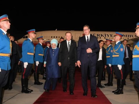 Ərdoğan Serbiyaya səfər edib 