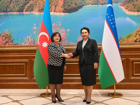 Sahibə Qafarova özbək həmkarı ilə GÖRÜŞDÜ 