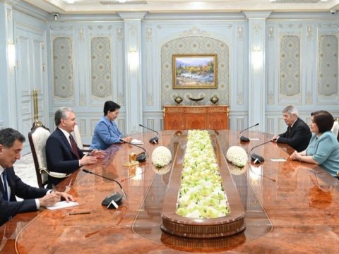 Sahibə Qafarova Özbəkistan Prezidenti ilə görüşdü
