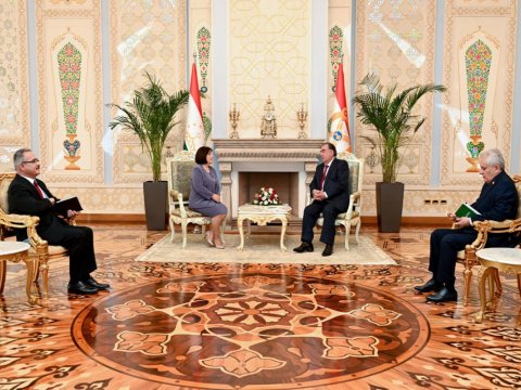 Sahibə Qafarova Tacikistan prezidenti ilə GÖRÜŞDÜ 