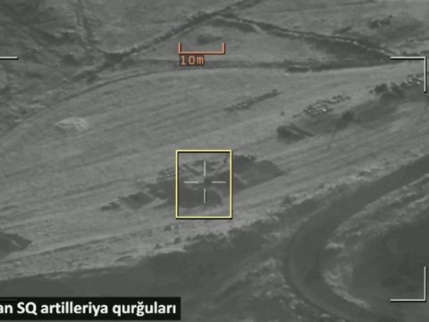 Ermənistanın artilleriyası belə məhv edildi - VİDEO