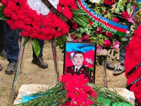 Şəhidimiz torpağa tapşırıldı - FOTOLAR