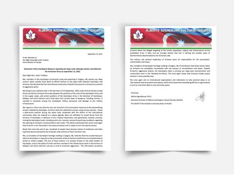 Kanadadakı soydaşlarımızdan erməni təxribatlarına etiraz