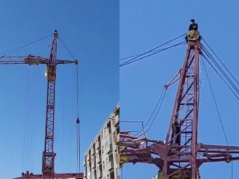 Masazırda oğlan sevdiyi qıza görə intihara cəhd edir - VİDEO