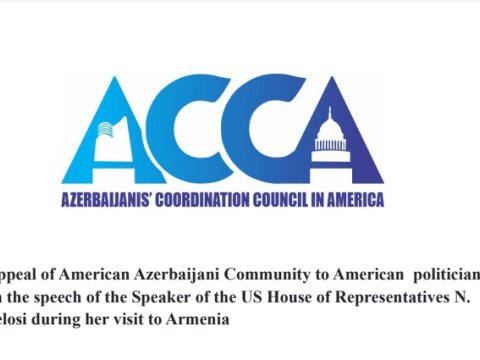 Azərbaycan icmasından Pelosi ilə bağlı Konqresə MÜRACİƏT