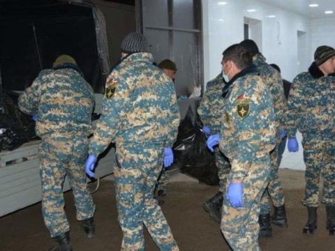 Azərbaycan daha 95 erməni hərbçinin meyitini İrəvana verdi
