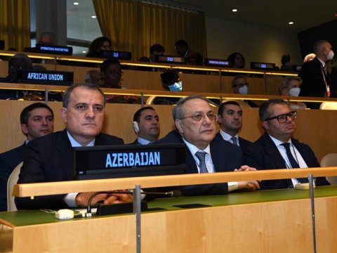 Ceyhun Bayramov BMT Baş Assambleyasının iclasında