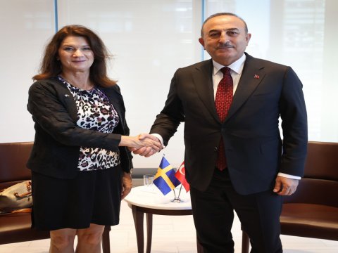 Çavuşoğlu isveçli həmkarı ilə görüşüb