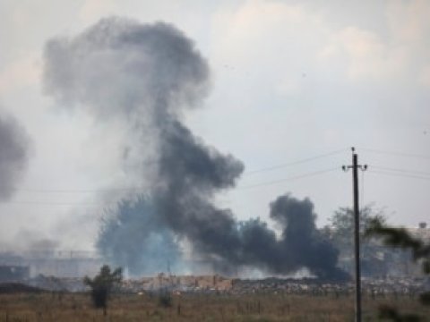 Krımda güclü partlayış oldu