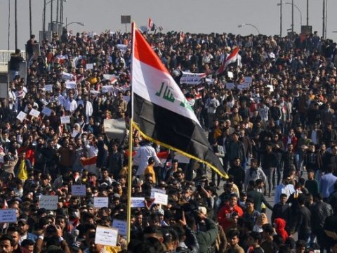 İraqda toqquşma - Yüzdən çox polis yaralandı 