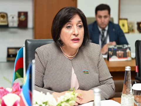 Sahibə Qafarova namibiyalı həmkarı ilə görüşdü 