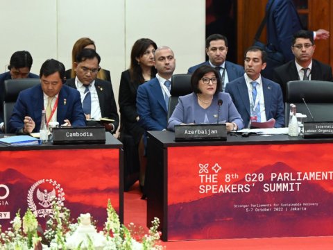 Sahibə Qafarova spikerlərin sammitində mina problemini qaldırdı