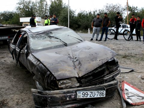 İmişlidə ağır qəza - Yaralılar var