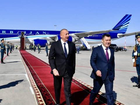 İlham Əliyev Qırğızıstanda səfərdədir - FOTOLAR