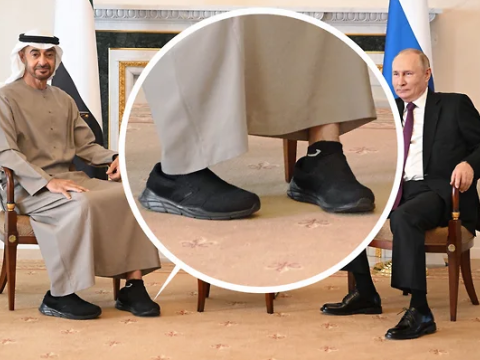 BƏƏ prezidenti Putinlə görüşə idman ayaqqabısında gəldi