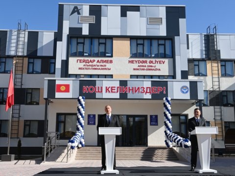 Bişkekdə Heydər Əliyev adına gimnaziya açıldı - YENİLƏNİB