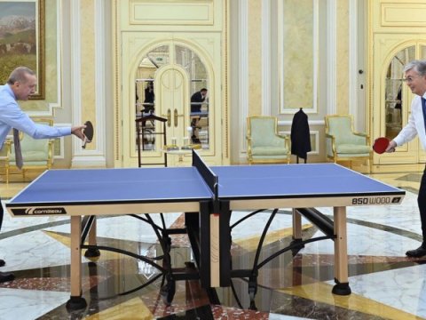 Ərdoğanla Tokayevin tennis oyunundan VİDEO - Kim qalib gəldi…