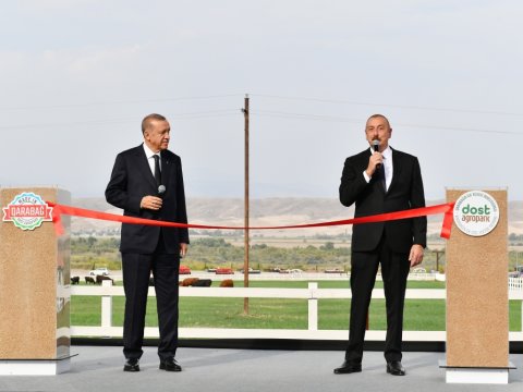 İlham Əliyev və Ərdoğan “Dost Aqropark”ın açılışında - FOTOLAR