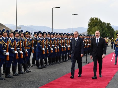Cəbrayılda Ərdoğanın rəsmi qarşılanma mərasimi oldu - FOTOLAR