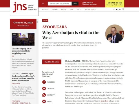 Sabiq nazir Azərbaycanın Qərb üçün əhəmiyyətindən YAZDI