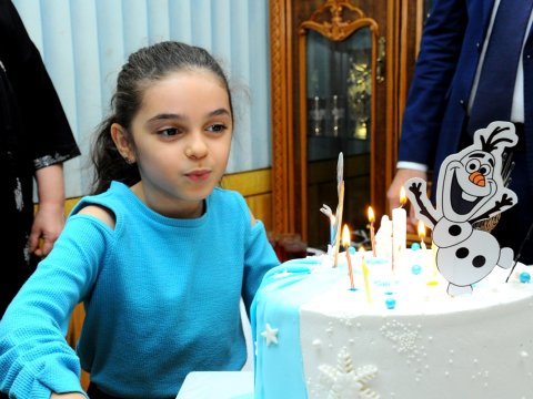 Şəhid qızının ad günü qeyd olunub