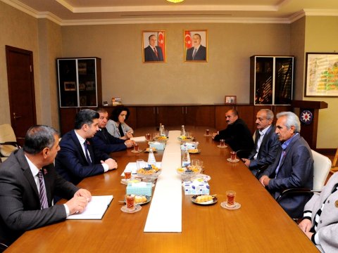 Naftalanda şəhid ailələrilə görüş keçirilib - FOTOLAR