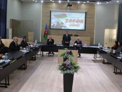 Nazirlikdə Zəfər Günü qeyd olunub - FOTOLAR