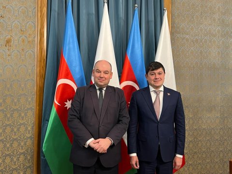 Fuad Muradov polşalı həmkarı ilə görüşüb