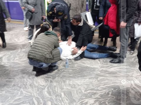 Metroda sərnişinin halı pisləşib