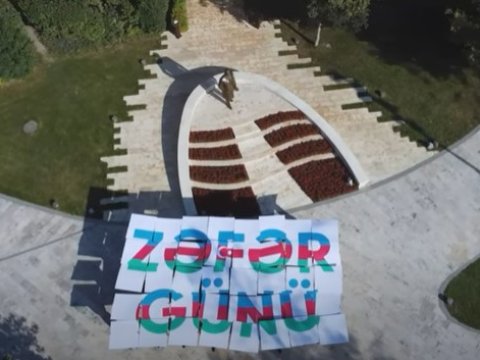 Binəqədidə Zəfər Gününə həsr olunan fləşmob - VİDEO