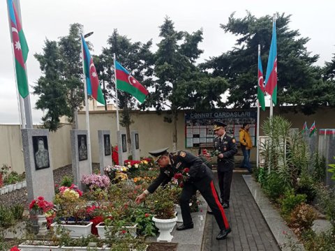 Generallar İkinci Şəhidlər xiyabanında - FOTOLAR