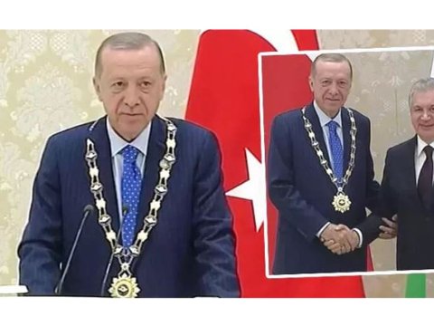 Ərdoğan Özbəkistanda yüksək mükafata layiq görüldü