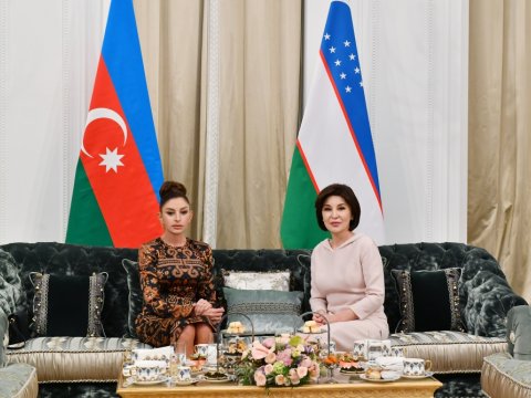 Azərbaycan və Özbəkistanın birinci xanımları görüşüb